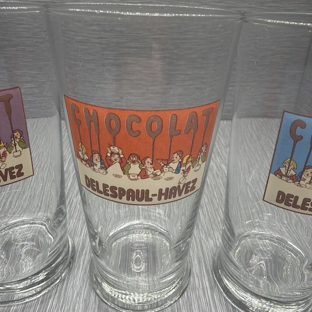 Pottery Barn Chocolate Tumblers Set of 4 Belgian Chocolate Vintage Style Glasses